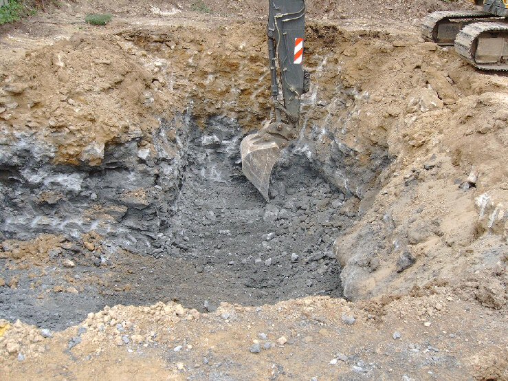 Basement construction soil investigation